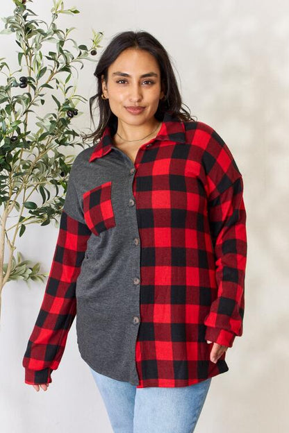 Plaid Button Down Shacket