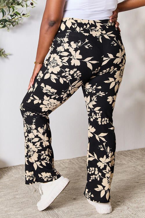 High Waist Floral Flare Pants