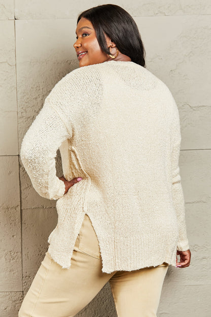 By The Fire Draped Detail Knit Sweater