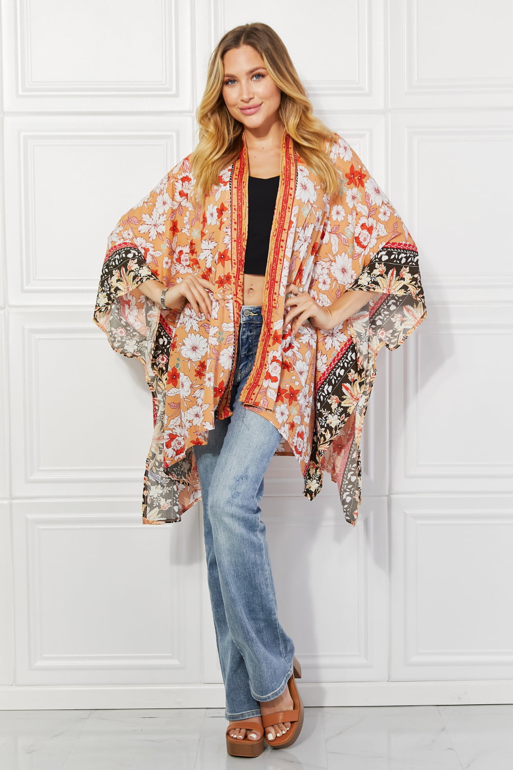 Peachy Keen Cover-Up  Kimono