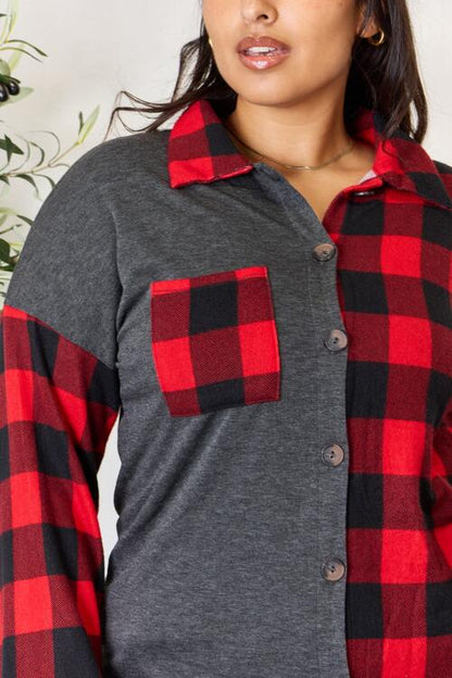 Plaid Button Down Shacket