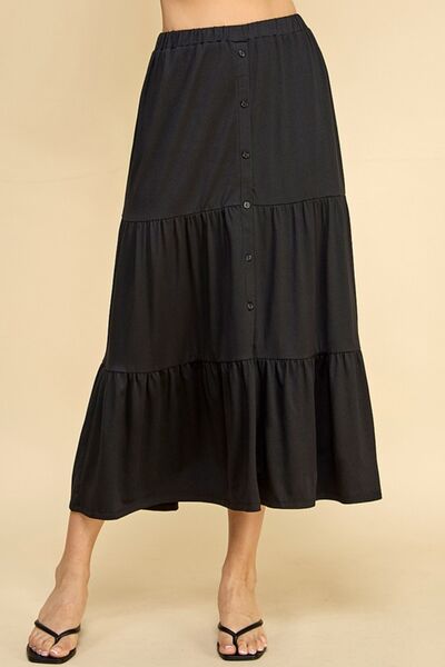 Tiered Midi Skirt