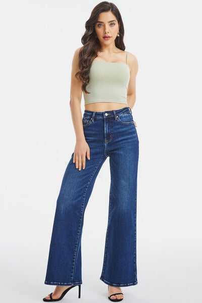 BAYEAS High Waist Cat's Whisker Wide Leg Jeans