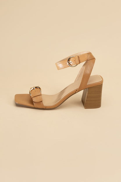 TREATY-S BUCKLE SANDAL HEELS