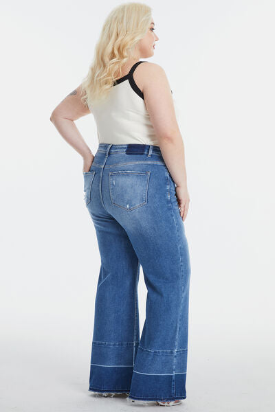 BAYEAS High Waist Cat's Whisker Wide Leg Jeans