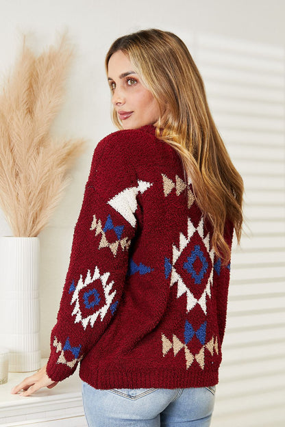 Aztec Soft Fuzzy Sweater