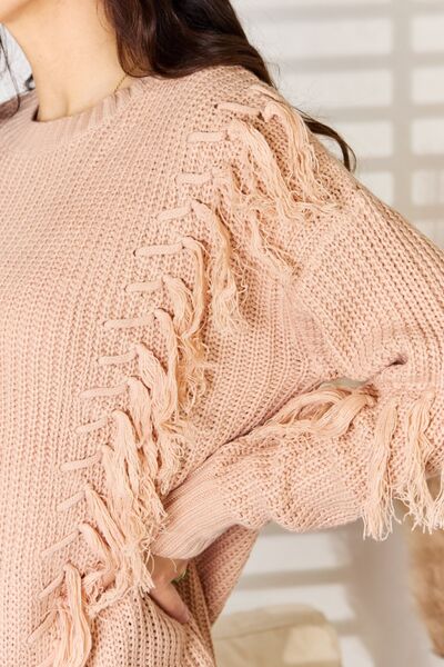 Tassel Detail Long Sleeve Sweater