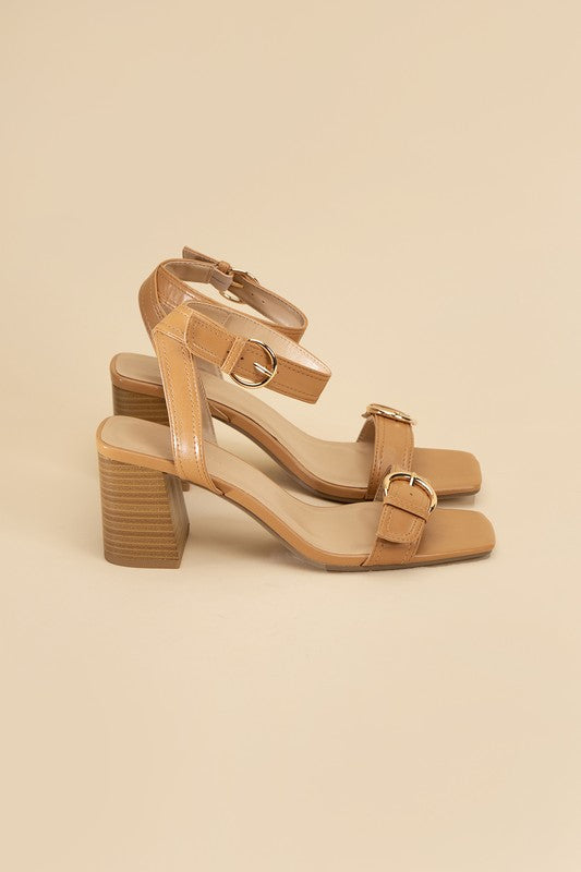 TREATY-S BUCKLE SANDAL HEELS