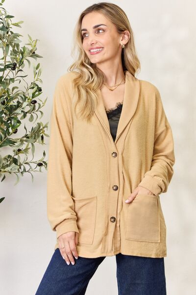 Button Up Long Sleeve Cardigan