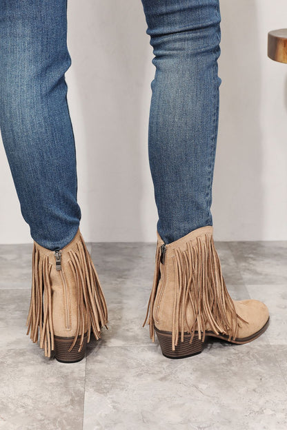 Wild Diva Legend Women's Fringe Cowboy Western Ankle Boots