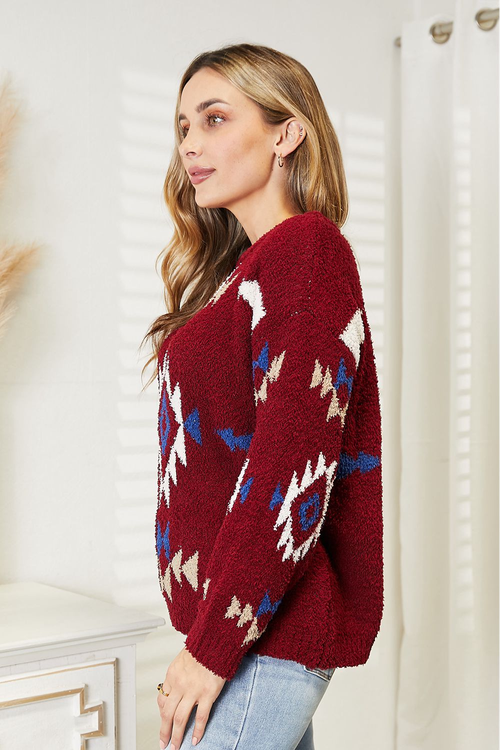 Aztec Soft Fuzzy Sweater