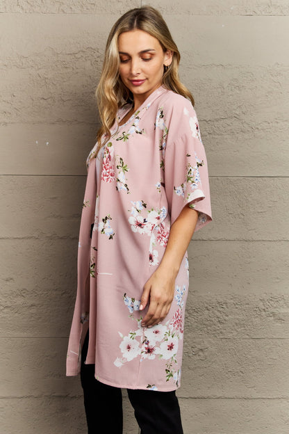 Aurora Rose Floral Kimono