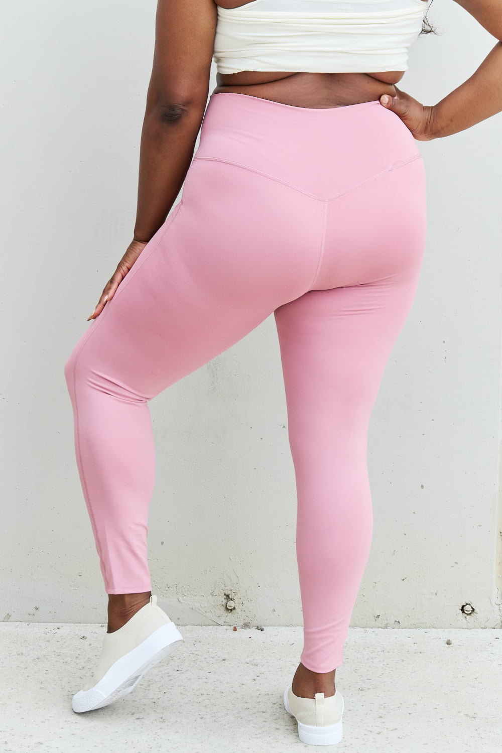 Fit For You High Waist Active Leggings in Light Rose