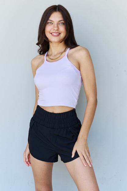 Everyday Staple Soft Modal Short Strap Ribbed Tank Top in Lavender