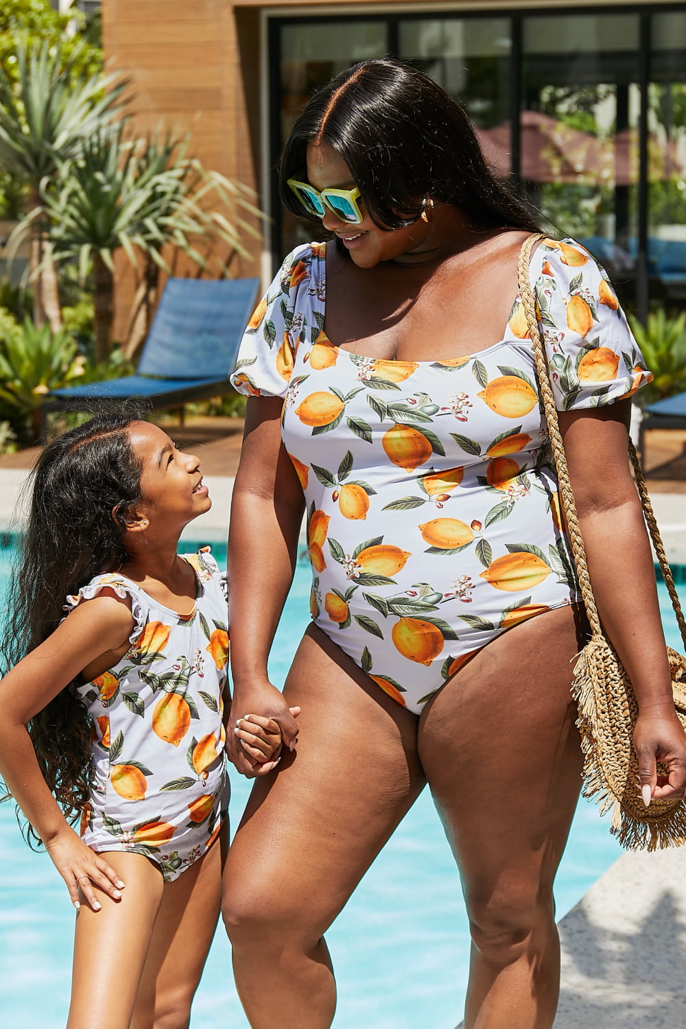 Float On Ruffled One-Piece Swimsuit  in Citrus Orange