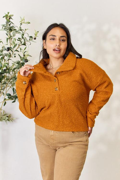 Half Button Turtleneck Sweatshirt