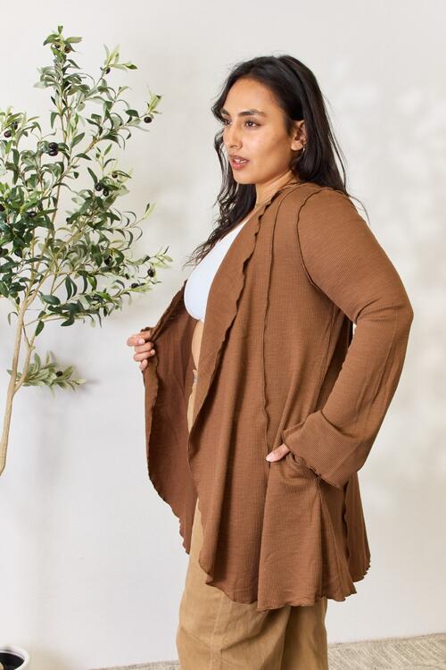 Open Front Long Sleeve Cardigan