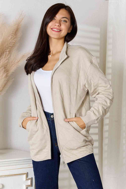 Zip-Up Jacket with Pockets