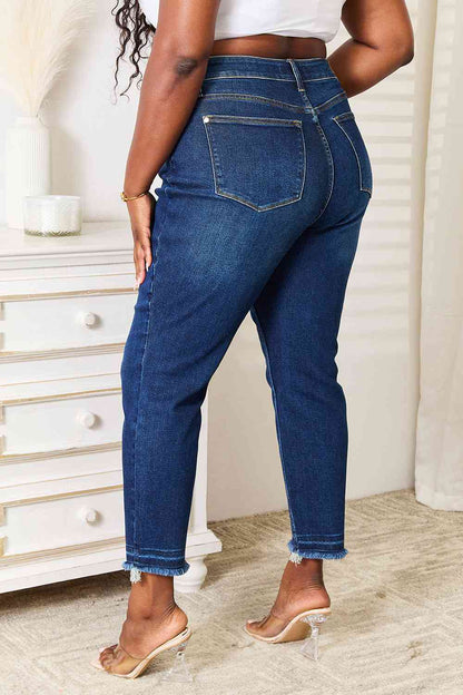 Judy Blue High Waist Released Hem Slit Jeans