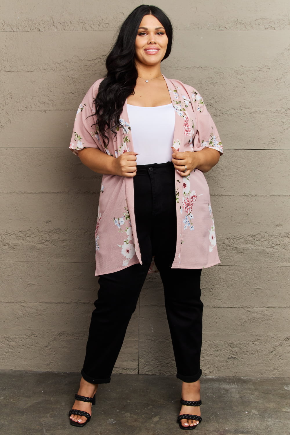 Aurora Rose Floral Kimono