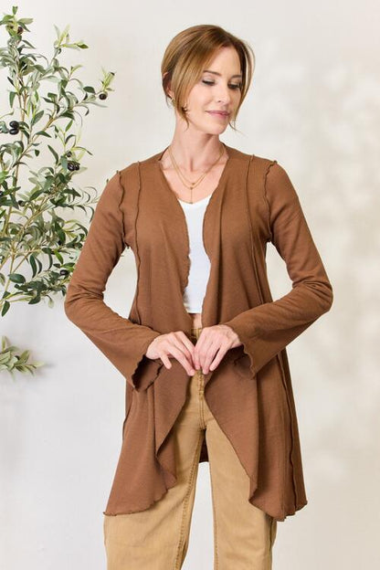 Open Front Long Sleeve Cardigan