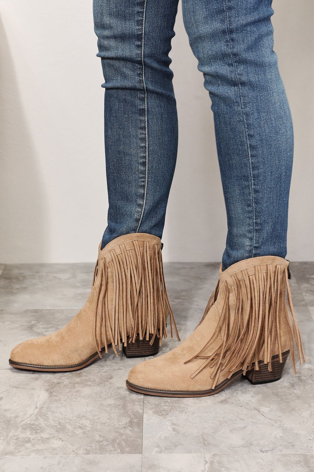 Wild Diva Legend Women's Fringe Cowboy Western Ankle Boots