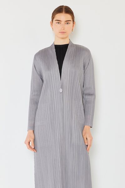 Pleated Long Sleeve Cardigan