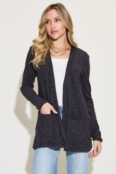 Open Front Long Sleeve Cardigan