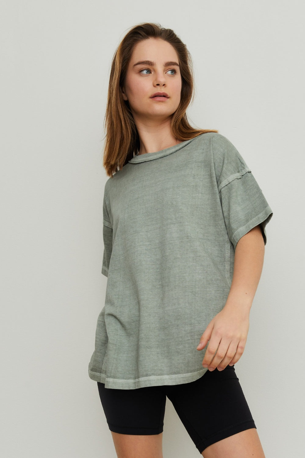 Exposed Seam Short Sleeve T-Shirt