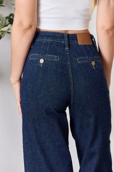 Judy Blue High Waist Cropped Wide Leg Jeans