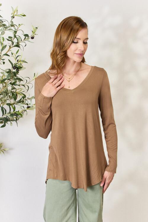 Long Sleeve V-Neck Top