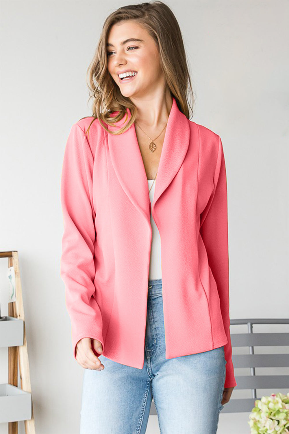 Open Front Long Sleeve Blazer