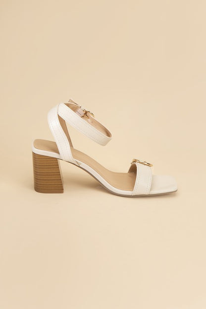 TREATY-S BUCKLE SANDAL HEELS