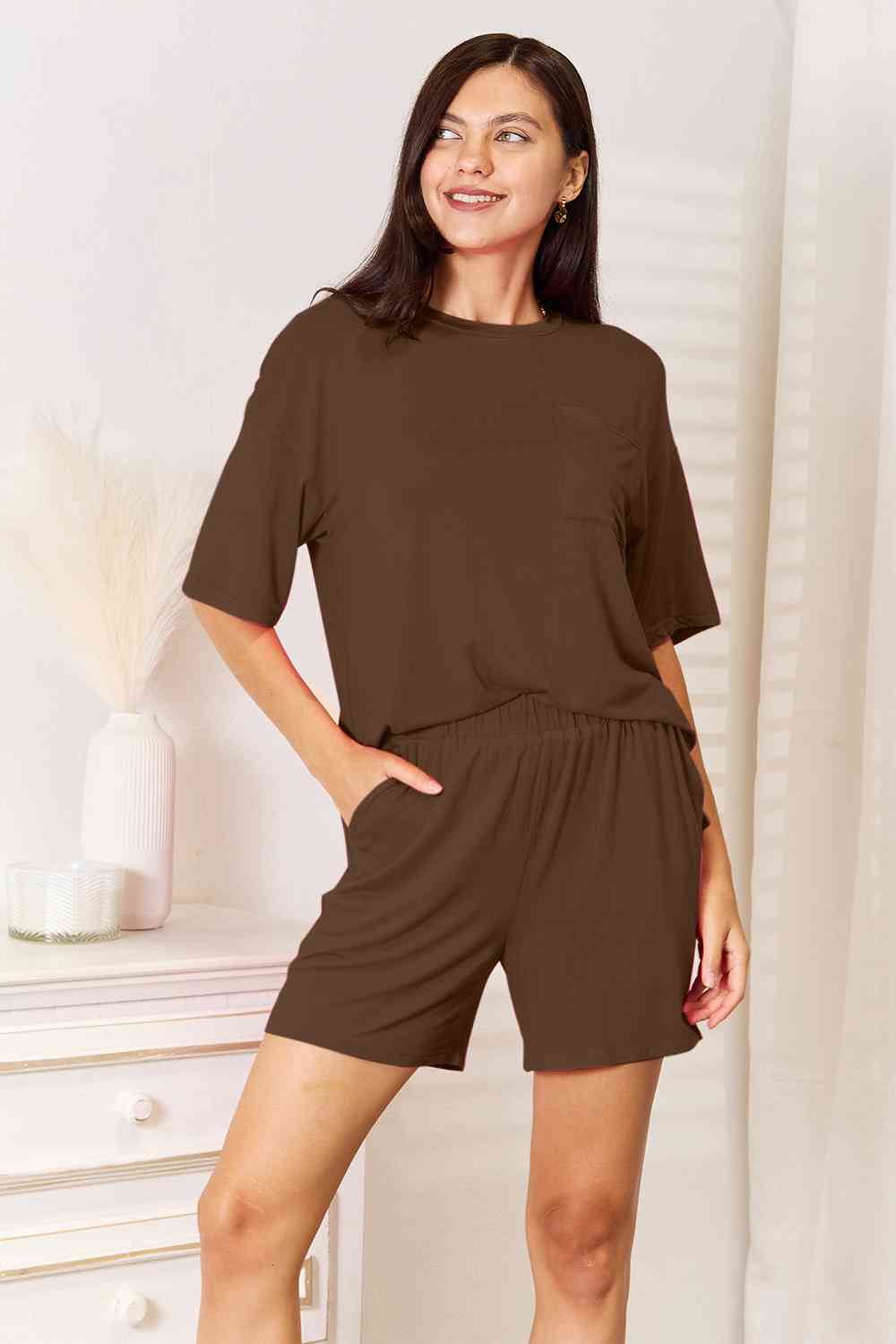 Soft Rayon Half Sleeve Top and Shorts Set