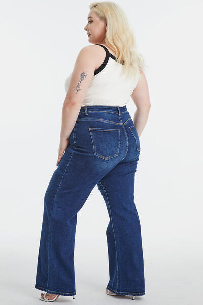 BAYEAS High Waist Cat's Whisker Wide Leg Jeans