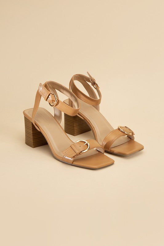 TREATY-S BUCKLE SANDAL HEELS