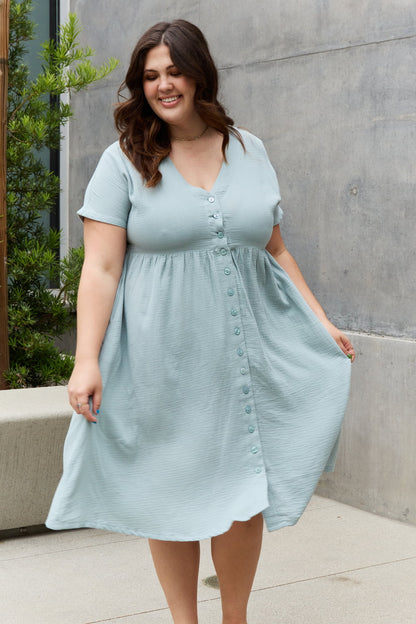 Button Down Midi Dress