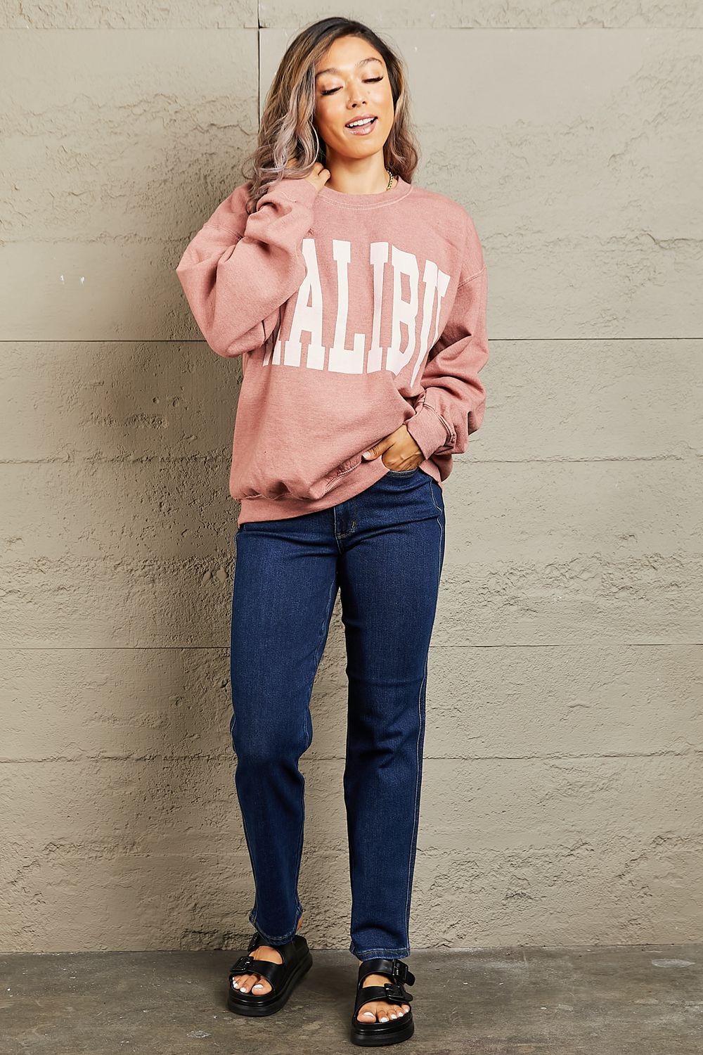 "Malibu" Oversized Crewneck Sweatshirt