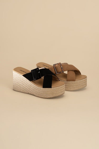 MANTA ESPADRILLE PLATFORM SLIDES