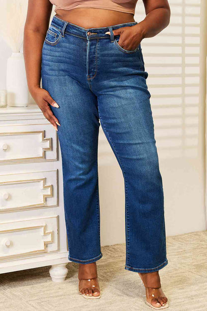 Judy Blue Straight Leg Jeans with Pockets