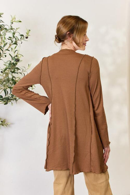 Open Front Long Sleeve Cardigan