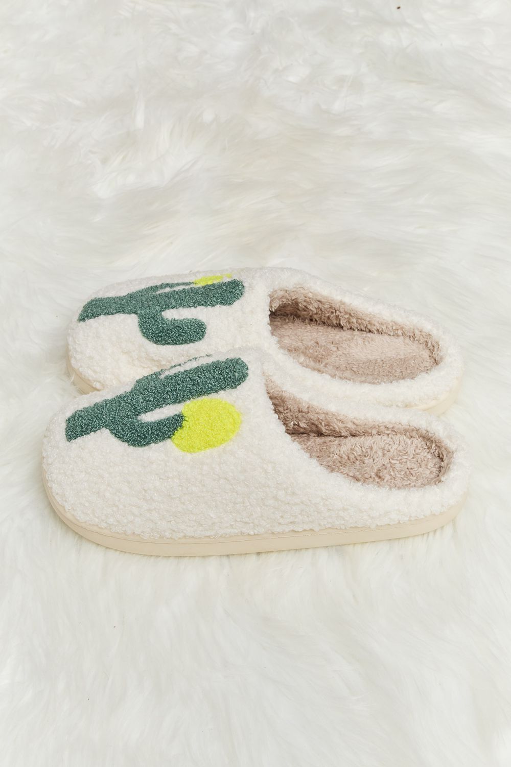 Cactus Plush Slide Slippers