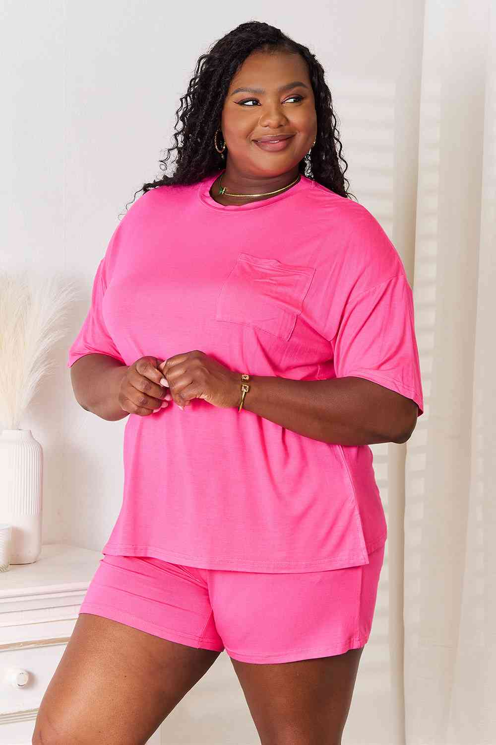 Soft Rayon Half Sleeve Top and Shorts Set