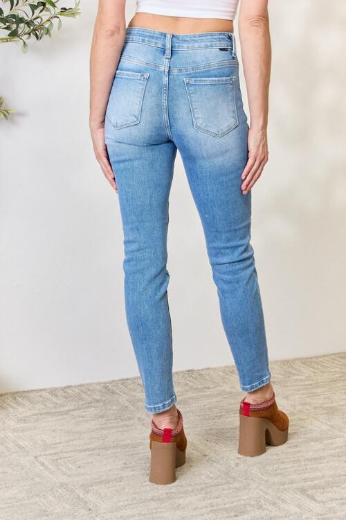 RISEN Mid Rise Skinny Jeans