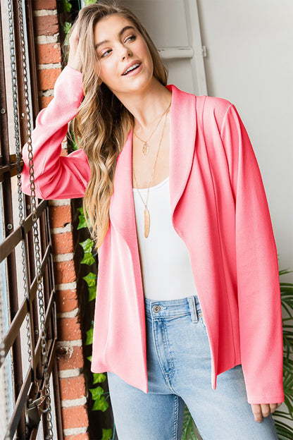 Open Front Long Sleeve Blazer