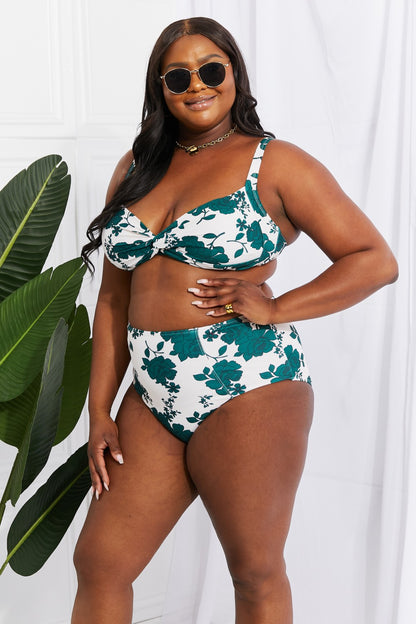 Take A Dip Twist High-Rise Bikini in Forest