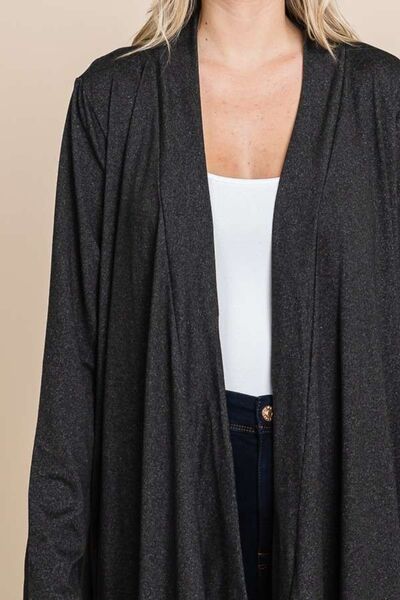 Open Front Longline Cover Up/Cardigan with Pockets