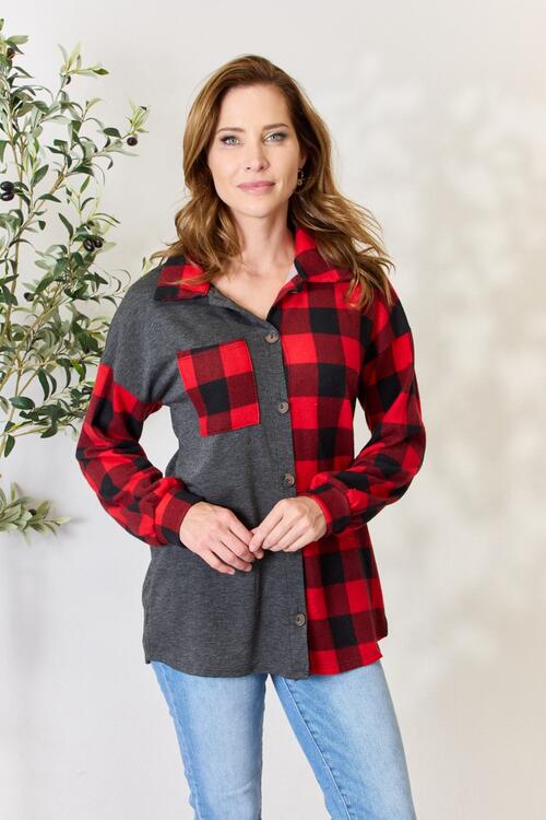 Plaid Button Down Shacket