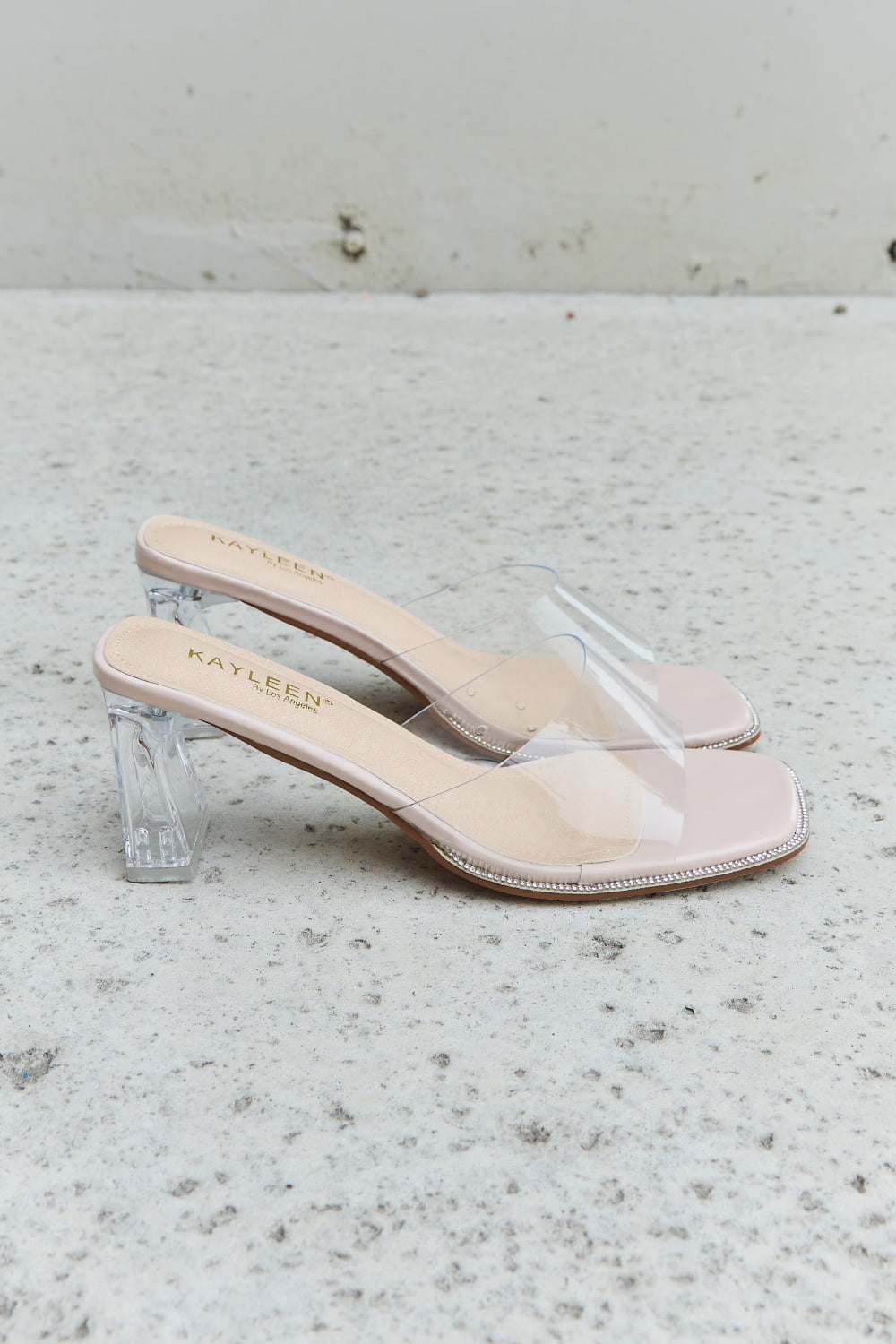 Make Myself Clear Mule Block Heels